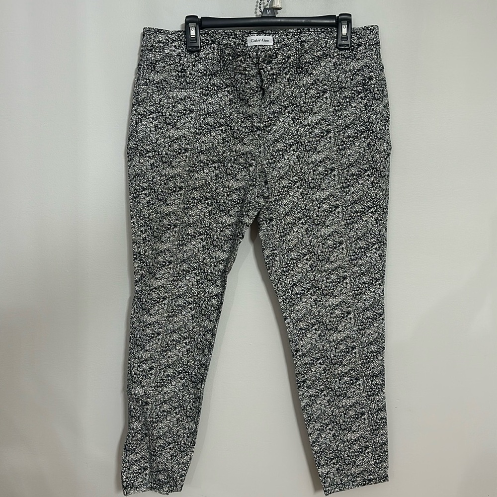 Calvin Klein Black & White Skinny Trousers